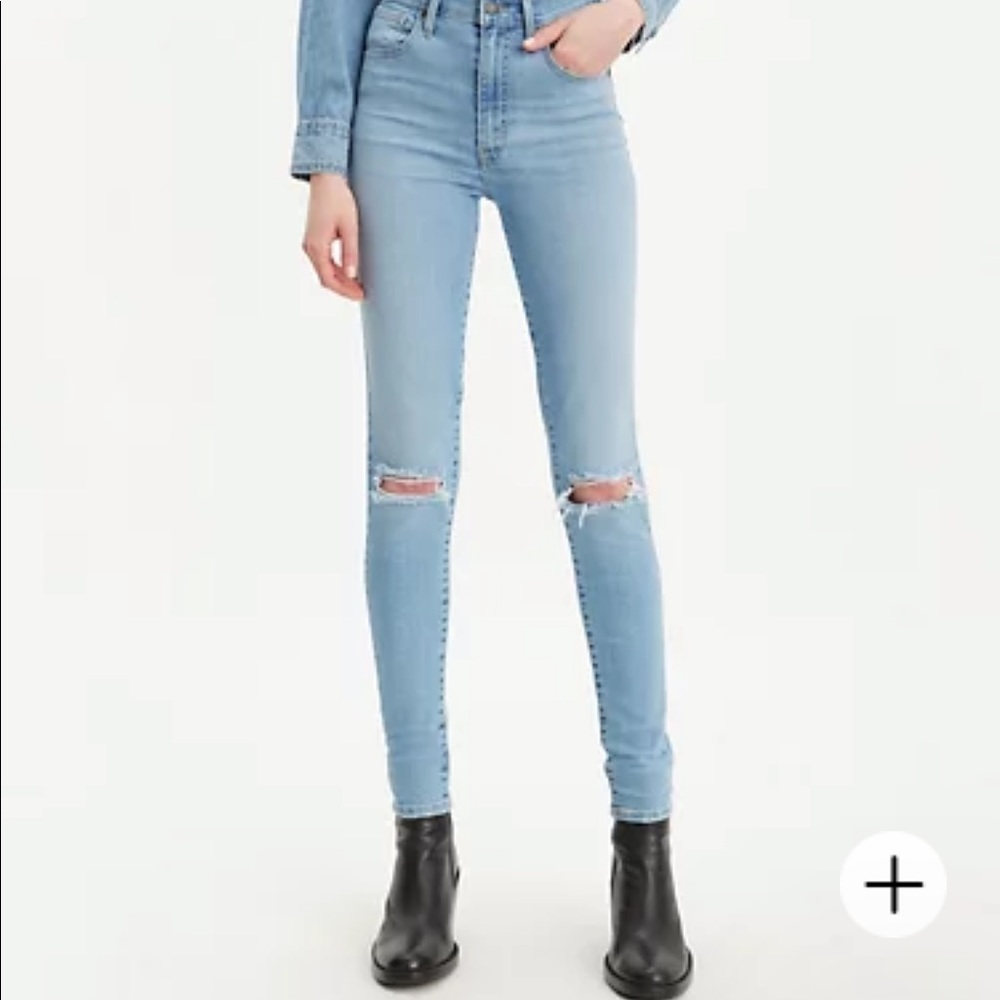 Levi Mile High Skinny Jeans Size 25